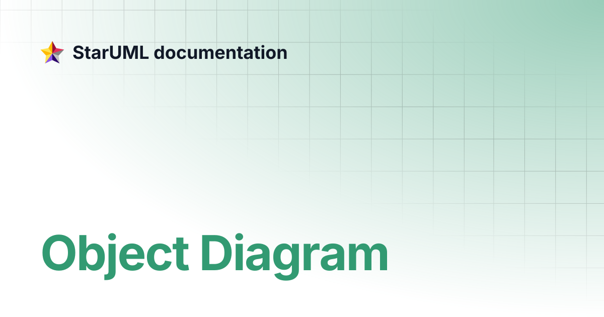 Object Diagram | v4 | StarUML documentation