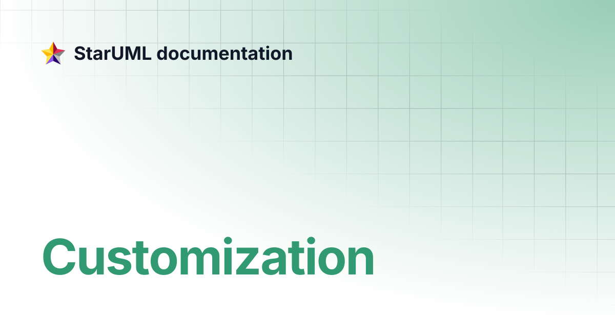 Customization | StarUML documentation