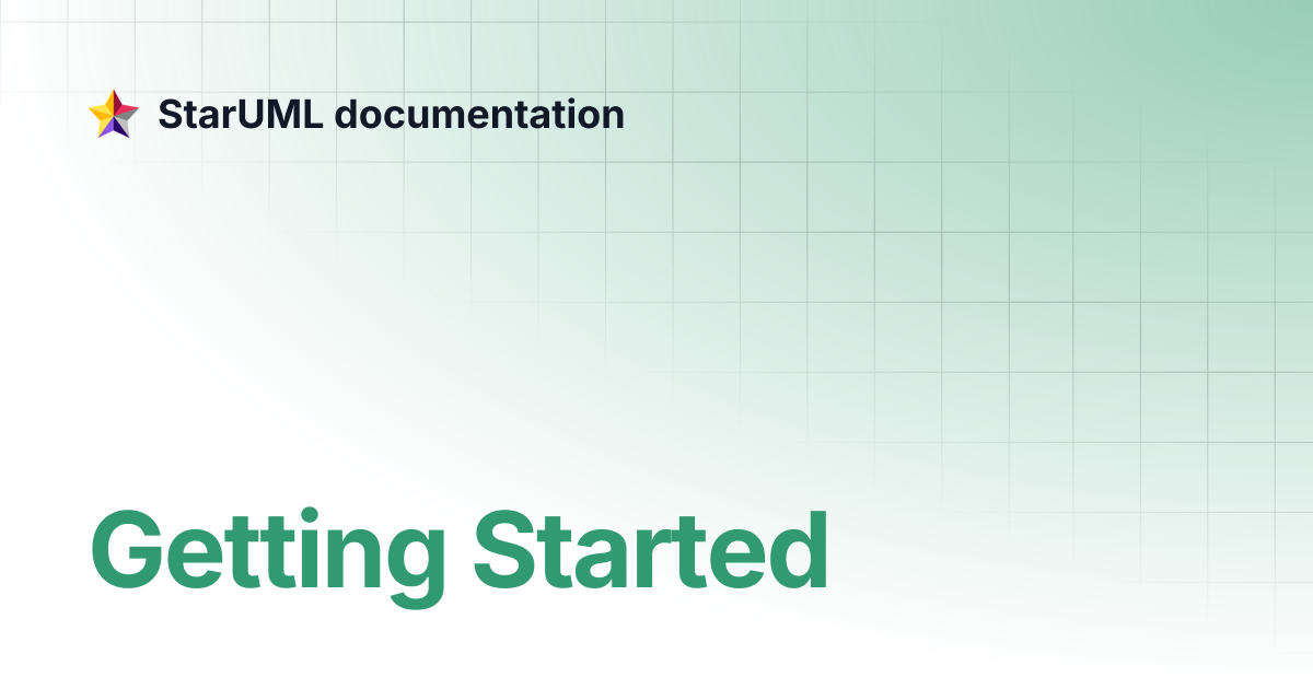 Getting Started | StarUML documentation