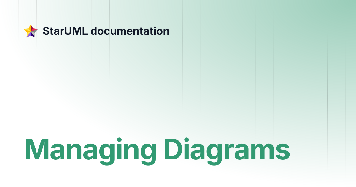 Managing Diagrams | StarUML documentation